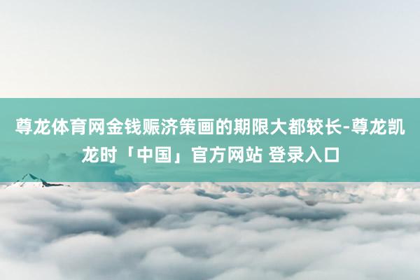 尊龙体育网金钱赈济策画的期限大都较长-尊龙凯龙时「中国」官方网站 登录入口