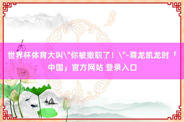 世界杯体育大叫
